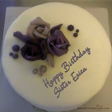 Happy Birthday Cake Images For Best Friend With Name The Name Sister Erica Is Generated On Cool Birthday Cake For Friends With Name Image Downlo Friends Birthday Cake Happy Birthday Cakes Birthday Cake Writing