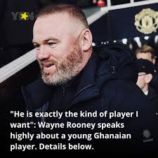 A young Ghanaian player has caught the attention of Manchester United  legend, Wayne Rooney. Details are in the comments section. Photo credit:  @waynerooney/IG.