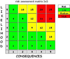 5 X 5 Risk Matrix Risk Matrix Project Management Professional Business Continuity