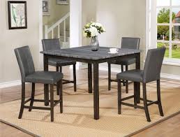 2877 4848 5 Pc Gracie Oaks Pompei Faux Marble Top Wood Counter Height Dining Table Set With Grey Chairs Counter Height Dining Table Set Counter Height Dining Sets Dining Table