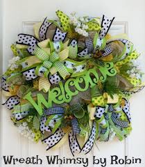 Tobacco basket wreath, farmhouse style, fall wreath, sunflower wreath, front door wreath, pumpkins, fall wreath with sign, fall home décor. Summer Spring Welcome Mesh Door Wreath Lime Green Yellow White Mothers Day Gift Handmade Products Wreaths