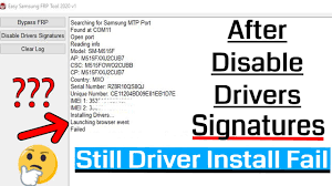 This package provides the installation files for samsung android adb interface driver version 2.9.507.0. Easy Samsung Frp Bypass Tool Still Driver Install Fail After Disable Drivers Signature 100 Working Youtube