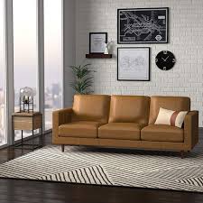 Top grain leather on all seating areas and arms rests with split grain leather on the front rail, sides and back; 20 Leather Sofas That Are Equal Parts Relaxing And Chic