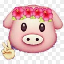 Stickers Pig Emoji Emojis Remixit Flowers Emoji Pig Png Transparent Png Pink Heart Emoji Sparkle Emoji Hand Emoji
