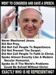 WENT TO CONGRESS AND GAVE A SPEECH. Never Mentioned Jesus. Jesus, Did Not  Pray. Did Not Call People To Repentance. Did Not Present The Gospel. Did  Not Call People To Faith In