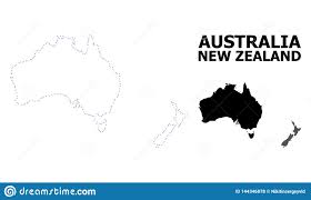 La isla norte y la isla sur. Mapa Punteado Contorno Del Vector De Australia Y De Nueva Zelanda Con El Subtitulo Ilustracion Del Vector Ilustracion De Naturalice Elemento 144346878