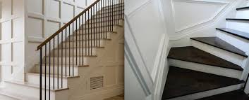 Ask a helper to hold a length of chair rail against the wall if there is not an obvious top or bottom to the rail. Top 60 Best Stair Trim Ideas Staircase Molding Designs Stairs Trim Staircase Molding Millwork Wall