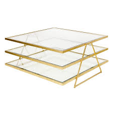3 Tier Gold Leafed Coffee Table Coffee Table Square Coffee Table Modern Square Coffee Table