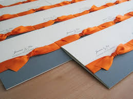 Rhode Island Pocketfold Wedding Invitations In Cream And Grey And Finished With Orange Ri Orange Wedding Themes Wedding Invitations Uk Grey Wedding Invitations