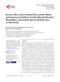 Omega oils are the fatty acids found in foods like fish, fish oil and flaxseed. Pdf Drums Alive Intervention Effect On The Motor And Functional Skills In Youth With Intellectual Disabilities And Autism Spectrum Disorder A Pilot Study