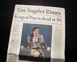 On june 25, 2009, american singer michael jackson died of acute propofol and benzodiazepine intoxication at his home on north carolwood drive in the holmby hills neighborhood of los angeles.physician conrad murray said that he found jackson in his room not breathing and with a weak pulse; Death Of Michael Jackson Rarenewspapers Com