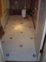 Black And White Hexagon Floor Tile Flower Original Hex Tile Floor Old House Forum Gardenweb Hex Tile Floor Hexagon Tile Bathroom Patterned Floor Tiles