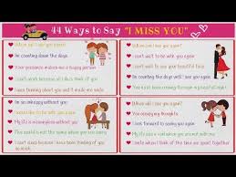 Maybe you would like to learn more about one of these? 40 Cool Ways To Say I Miss You In English Eslbuzz Learning English