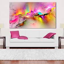 Jqhyart Peinture A L Huile Mur Photos Pour Salon Decor A La Maison Abstrait Nuages Colore Toile Art Home Decor Peinture Abstraite Art Toile Abstraite Peinture