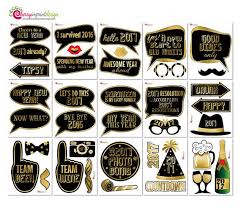 38 Funny 2018 New Year Countdown Photo Booth Props Black And Gold Foil Instant Download Diy Printable Res Jpeg New Years Countdown Photo Booth Props Photo Booth