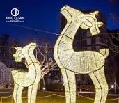[Hot Item] 3D Reindeer LED Motif Lights Artificial Deer Christmas Santa  Holiday Lighting Custom Street Shopping Mall Landscaping