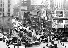 Times Square, New York City - #TBT: The hustle and bustle of #TimesSquare  never stops. This photo, taken on October 15, 1923, depicts the various  streetcars, automobiles, and pedestrians that contributed to