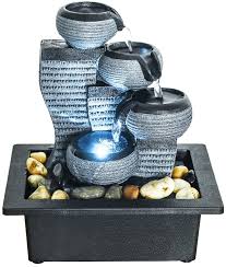 Waterfall 25 h gray and black indoor/outdoor led. Amazon Com Bbabe Desktop Waterfall Fountain Decor Led Illuminated Indoor Portable Waterfall Tabletop Fountains 10 1 5 High Home Kitchen