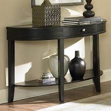 Half Moon Entry Table Contemporary Console Table Wood Sofa Table Sofa Table