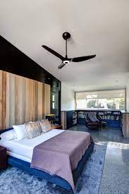Craftmade 3 blade ceiling fan without light. Sloped Ceilings No Problem This Black Haiku I Series Fan With Extended Mount Adds A Touch Of Sophistication To This B Home Home Ceiling Modern Bedroom Design