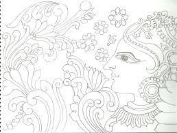 Black And White Mural Painting Outline Image Result For Kerala Mural Paintings Outline Kerala Mural Painting Mural Painting Gond Painting