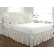 Yardage chart by bed skirt type. Fresh Ideas Ruffled Poplin Collection Bed Skirt Queen Off White Walmart Com Walmart Com