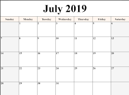 July 2019 Calendar Template Printable Calendar July Calendar Printables Calendar 2019 Printable