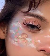 Aesthetic, alternative, and angel image v a l l e r i n e . Lily On Instagram First Time Doing Face Paint So Wanted It To Be Angelic Inspo Is At The End Soft Girl Makeup Aesthetic Makeup Face
