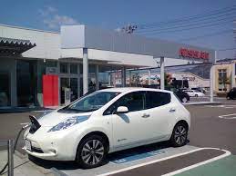 日産プリンス静岡 焼津インター店で急速充電中 静岡 電気自動車 インター