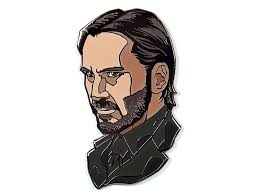 Drawing of keanu reeves as john wick: John Wick Chapter 2 John Wick Enamel Pin