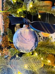 Marbelized Christmas Ornaments