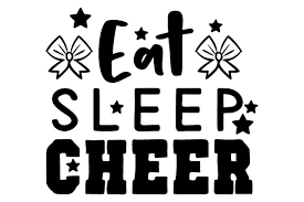 Free commercial for shirt design, vinyl, iron on, decal, stencil etc projects emmisvg. Eat Sleep Cheer Svg Cut File By Creative Fabrica Crafts Creative Fabrica