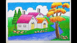 To help you decide the major difference are listed below How To Draw Scenery Beside River Beautiful Scenery Drawing City Village Drawing Youtube