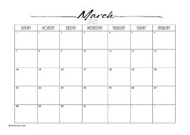 Blank planner templates are full of dates and available as. Free Printable March 2021 Calendar Customize Online