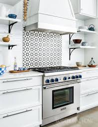 Black And White Peel And Stick Backsplash Tile Before And After Cool Blue Kitchen Kitchen Decor Inspiration Backsplash For White Cabinets White Kitchen Decor