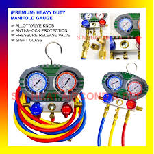 Angin aircond tak kuat macam dulu? Manifold R134 Double Gauge Quick Coupler R134a Gas Meter Air Cond Aircon Air Conditioner Aircond Kereta Car Lazada