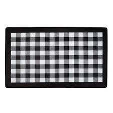 Black And White Plaid Outdoor Rug 3x5 Stylehaven Mainland Gingham Plaid Indoor Outdoor Rug Anti Fatigue Mat Anti Fatigue Kitchen Mats