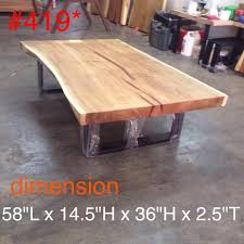 Our picnic style acacia wood & iron 51 live edge coffee table combines the sleek surface of iron with the natural and textured surface of an elegant hardwood. Woodslab Cheng 419 Acacia Wood Slab Coffee Table Facebook