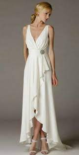 Simple Elegant High Low Wedding Dress For Older Brides Wedding Dresses High Low Wedding Dress Over 40 Hi Low Wedding Dress
