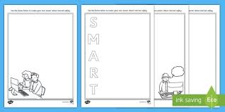 Online safety kids health b. Internet Day Design A Poster Worksheet Worksheet Pack