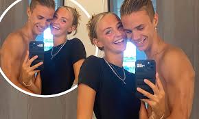 Romeo beckham's net worth and salary. Romeo Beckham Poses Shirtless As He Shares Sweet Selfie With Model Girlfriend Mia Regan Daily Mail Online