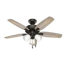 Hunter Oakfor 48 In Led Indoor Noble Bronze Ceiling Fan 52236 The Home Depot Ceiling Fan With Light Bronze Ceiling Fan Ceiling Fan