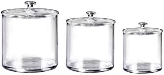 Give your bathroom a cohesive and stylish look made of durable acrylic that will keep your bathroom looking great for years to come Explore Acrylic Jars For Bathroom Amazon Com