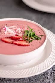 Chilled Strawberry Soup Strawberry Soup Spring Soups Chilled Soup
