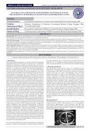 Pdf Accuracy Of Ultrasound To Determine Gestational Age By Measurement Of Biparietal Diameter In Kashmiri Population