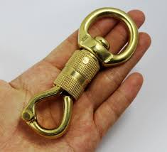Carbon steel or alloy steel. Solid Brass Heavy Duty Swivel Hook Swivel Eye Snap Hook Horse Gear Key Chains Purse Strap Apx 170g Total Length 4 2 Inch Wish