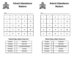 Attendance Matters Sticker Chart Rewards Incentives Prizes