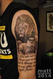 Lion Lamb Lamb Tattoo Mens Lion Tattoo Lion And Lamb