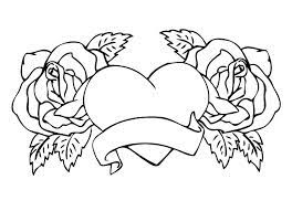 Print coloring of roses and free drawings. Roses And Hearts Coloring Pages Best Coloring Pages For Kids