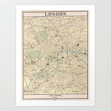Vintage map of dublin ireland 1853 vintage map. Vintage Map Of London England 1901 Art Print By Bravuramedia Society6
